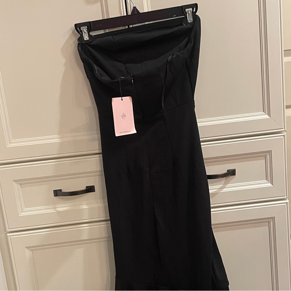⭐️🌟HOST PICK🌟⭐️ NIGHT SHINE MIDI DRESS BLACK hello molly size small - Picture 3 of 7